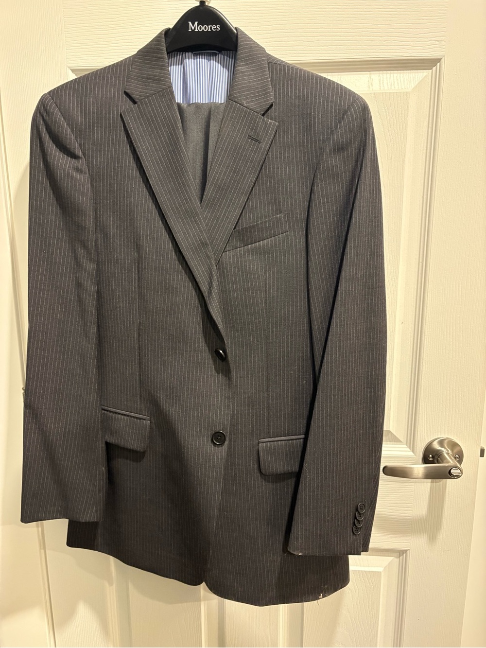 Tommy Hilfiger Charcoal Pinstripe Suit Jacket